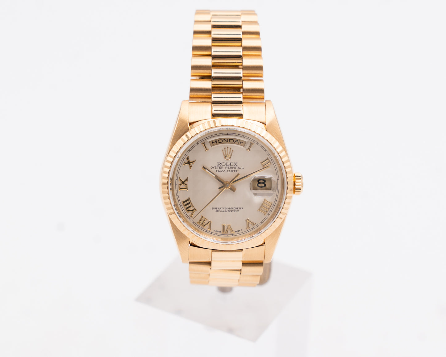 Rolex DayDate 36mm 18238 Yellow Gold Pyramid Dial