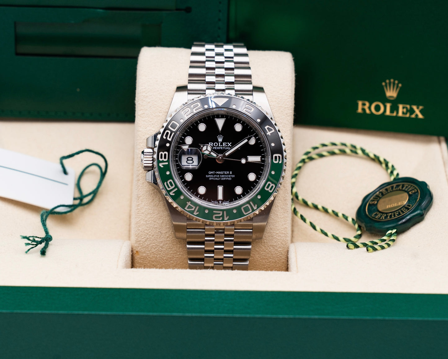 UNWORN STICKERED Rolex GMT-Master II 40mm 126720VTNR Sprite on Jubilee 2022