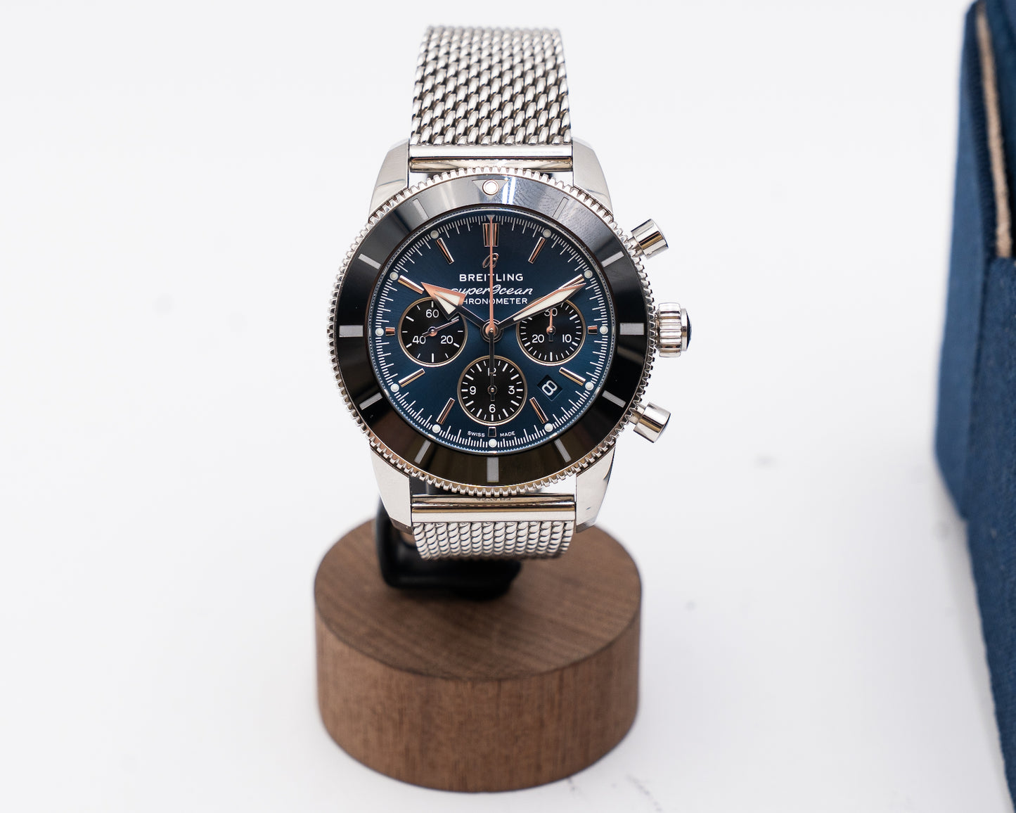 Superocean Heritage II B01 Chronograph 44 Blue Dial Black Bezel 2025
