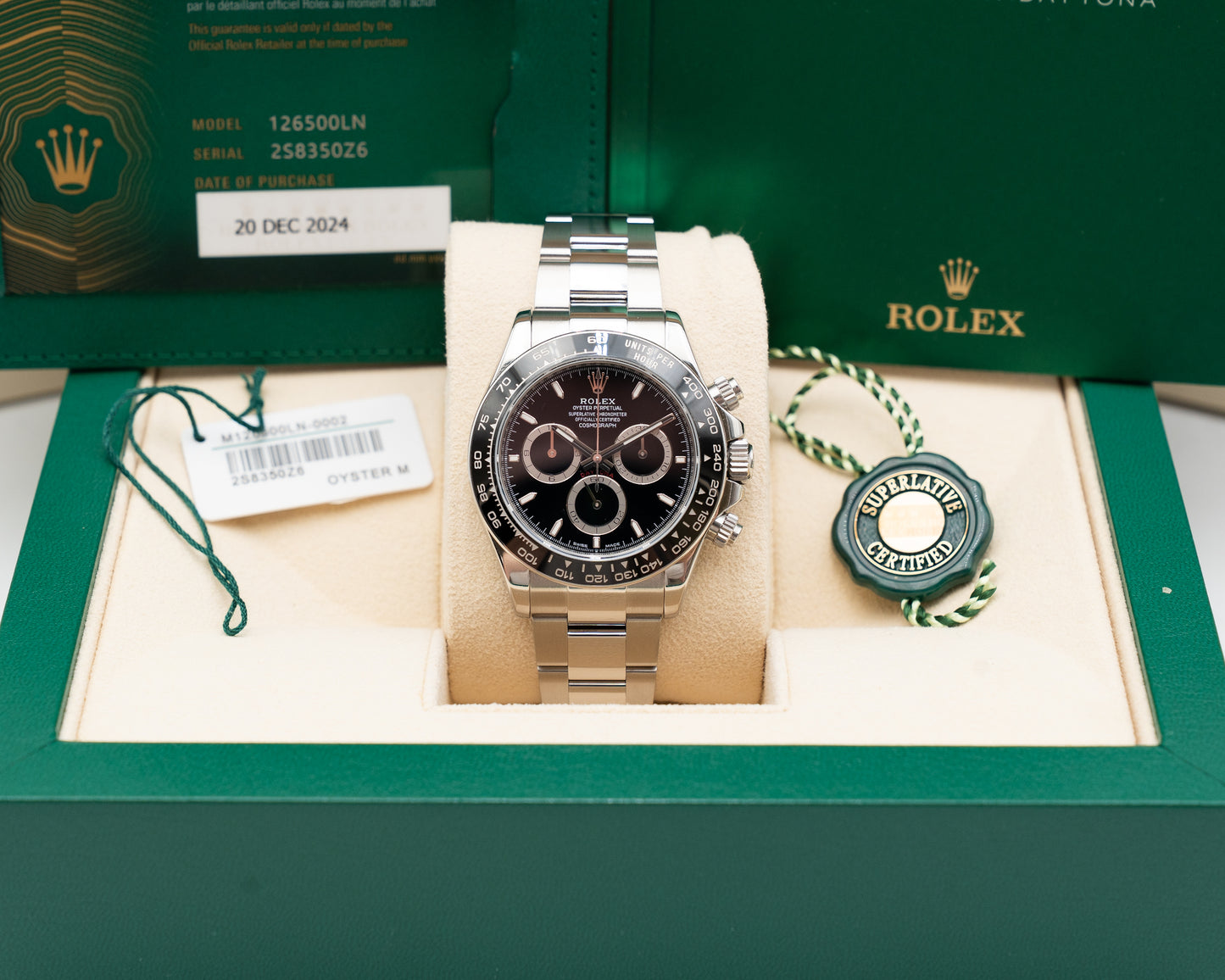 Rolex Daytona 40mm 126500LN Black 2024