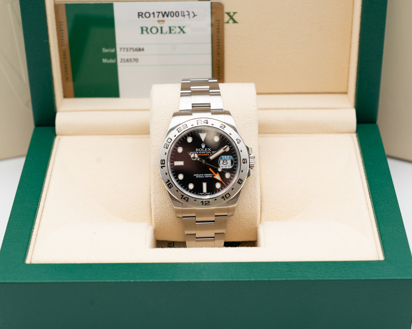 Rolex Oyster Perpetual Explorer II 216570 42mm Black 2017