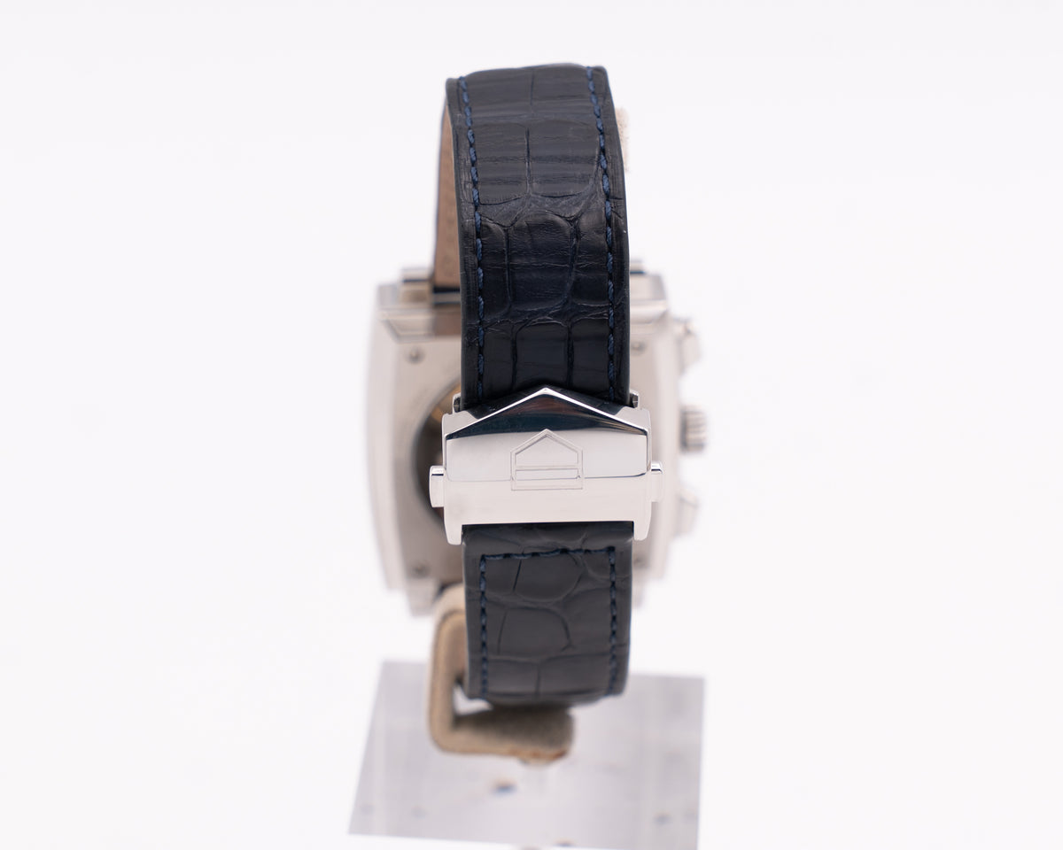 Tag Huer Monaco 39mm cbl2111-0 Blue Dial Blue Alligator Strap