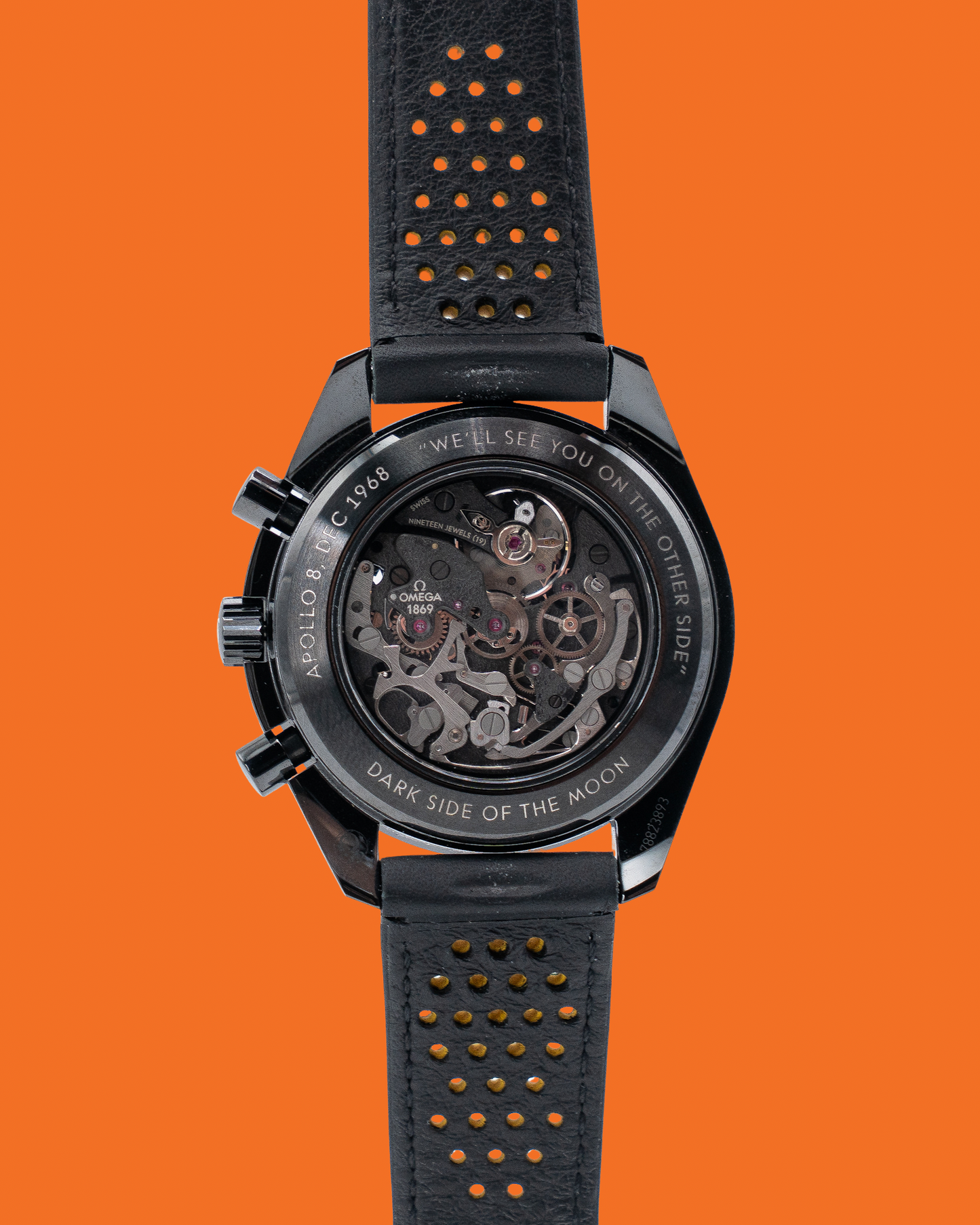 Omega Speedmaster Moonwatch Dark Side of the Moon Apollo 8 44.25mm 311.92.44.30.01.001 Black and Yellow 2019