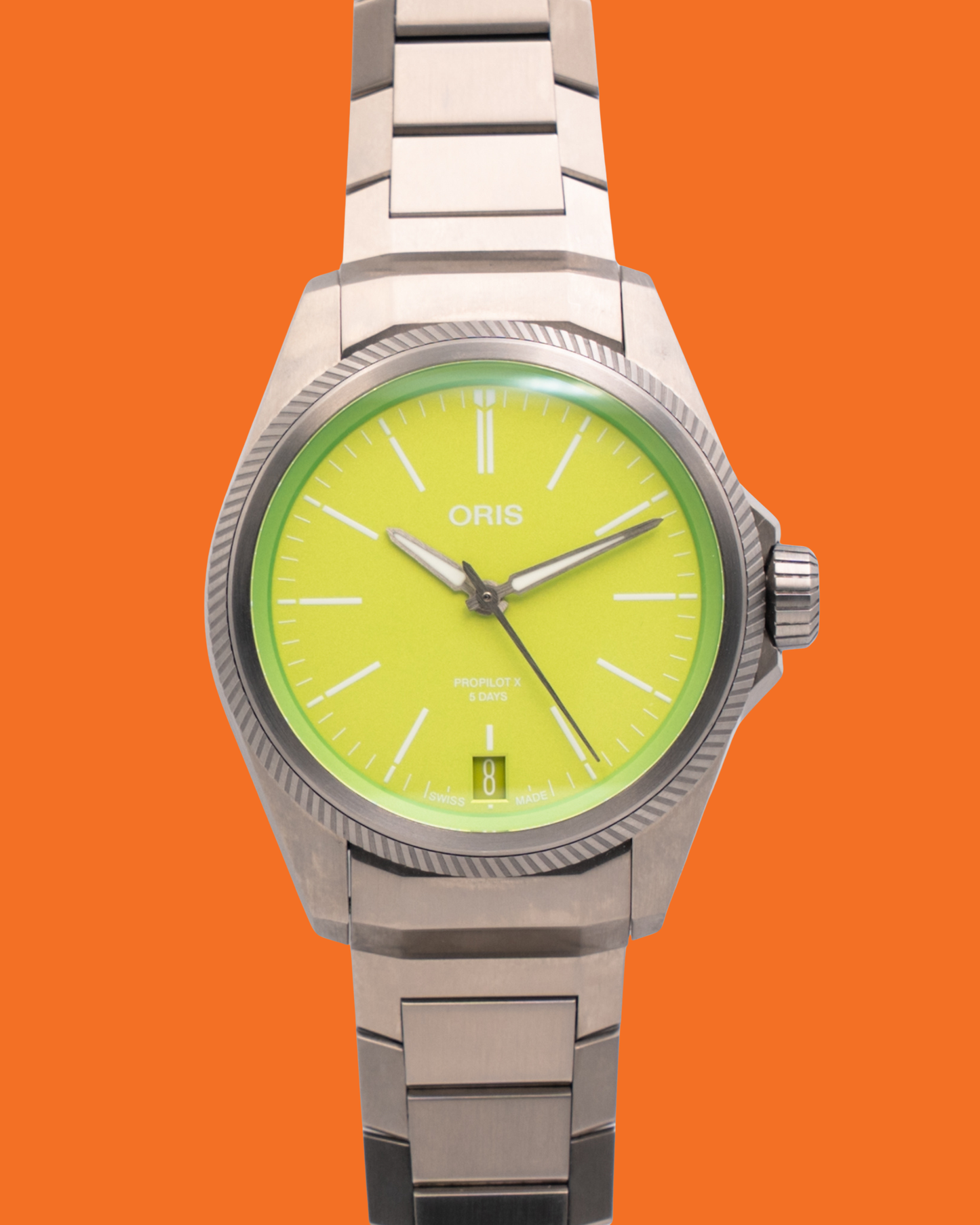 Oris Propilot X Kermit Edition 39mm 01 400 7778 7157 Titanium Green