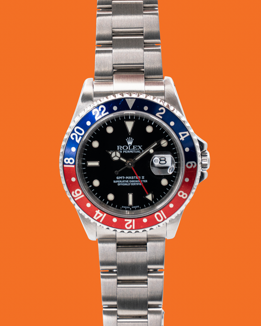 Rolex GMT Master II 40mm 16710 Pepsi Oyster Full Set 2002