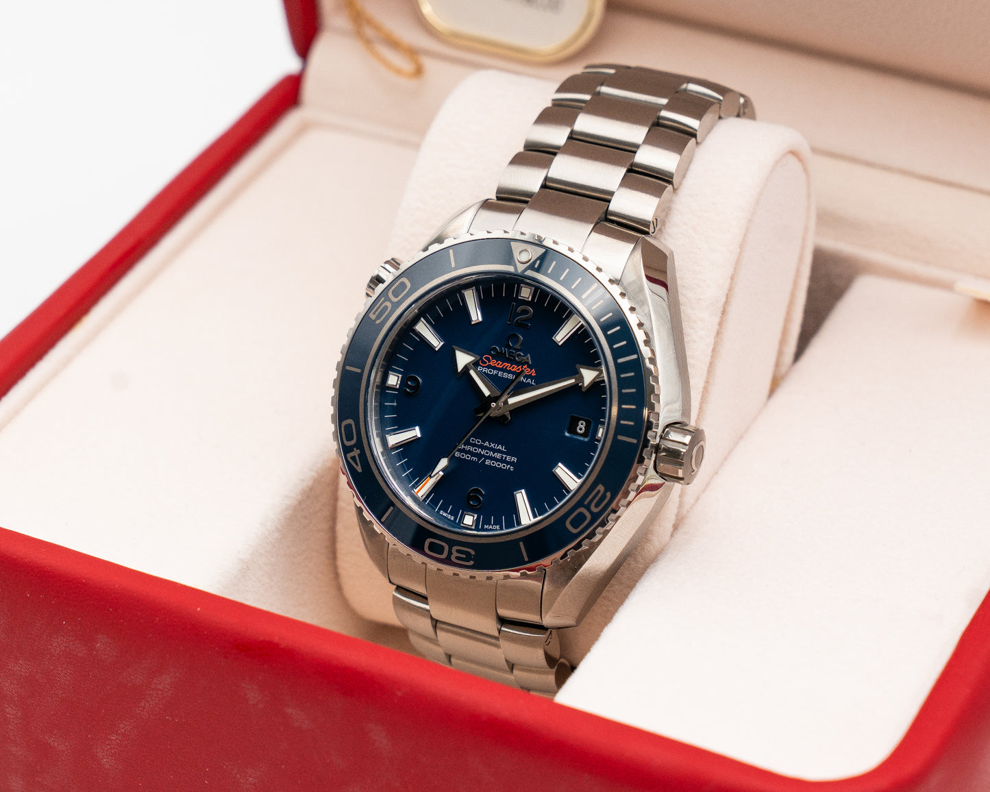 NEW UNWORN Omega Seamaster Planet Ocean 600M 232.90.46.21.03.001 45.5mm Titanium Blue Dial 2013