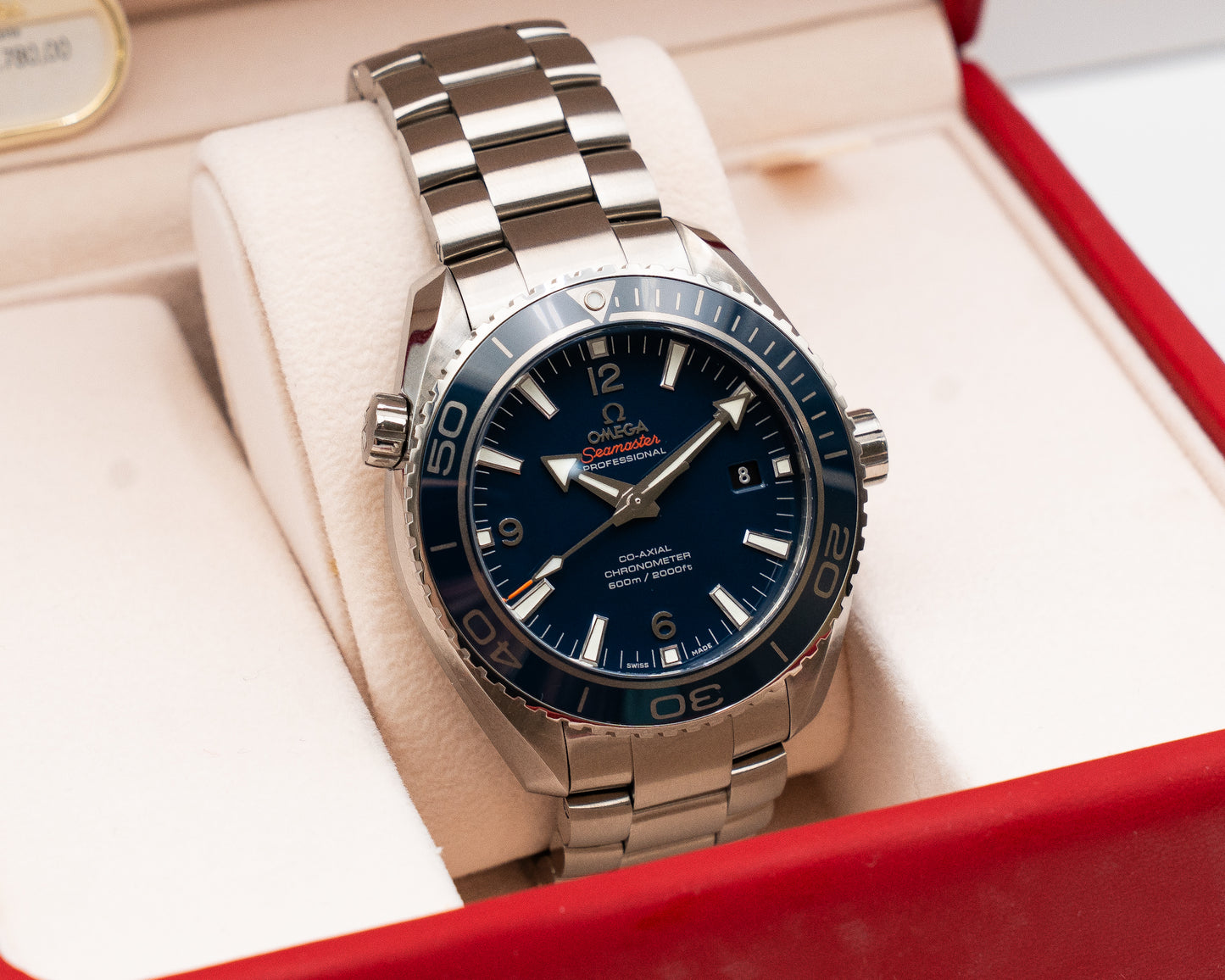 NEW UNWORN Omega Seamaster Planet Ocean 600M 232.90.46.21.03.001 45.5mm Titanium Blue Dial 2013