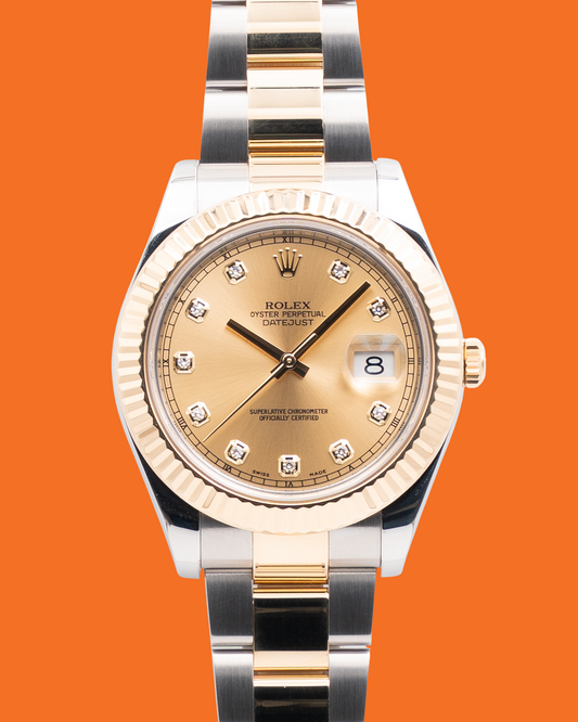 CPO 2025 Rolex Datejust II 41mm 116333 Champange Diamond DIal Two Tone Oyster