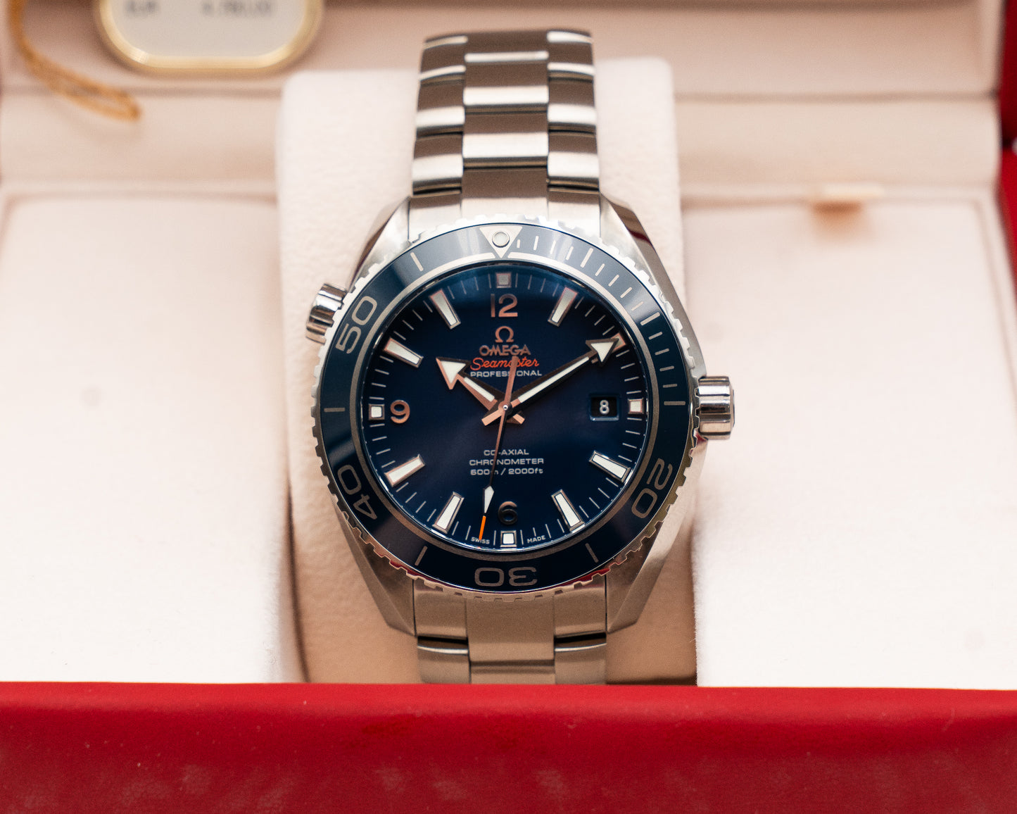 NEW UNWORN Omega Seamaster Planet Ocean 600M 232.90.46.21.03.001 45.5mm Titanium Blue Dial 2013