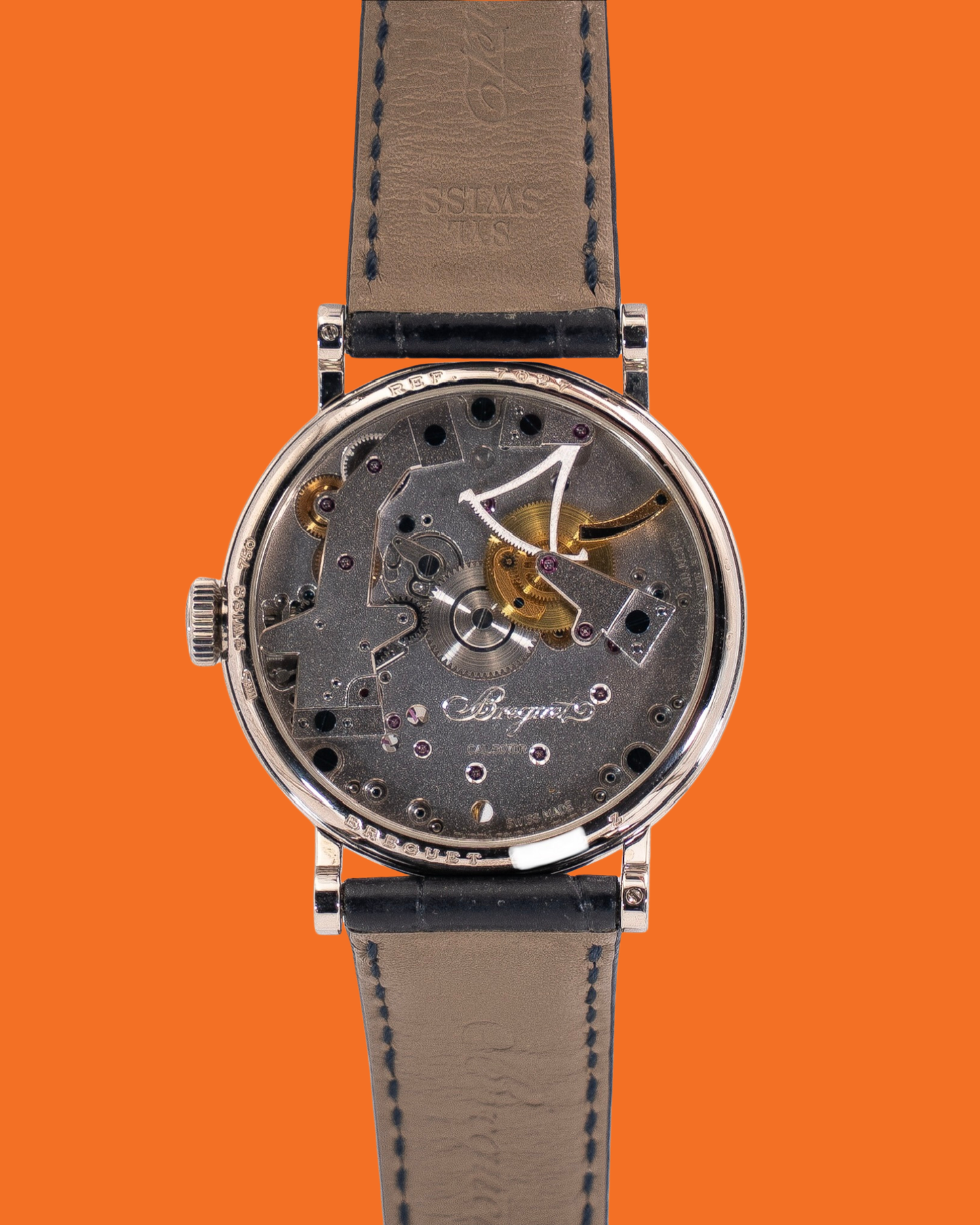 Breguet Tradition 37mm 7027Bb white Gold Blue Alligator Strap 2015