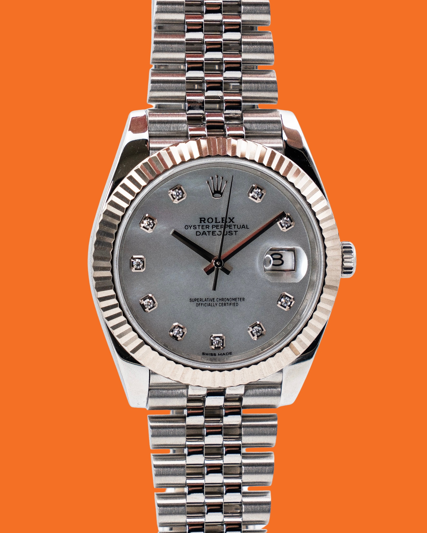Rolex Datejust 41mm 126334 Fluted Jubille Diamond MOP Dial 2019