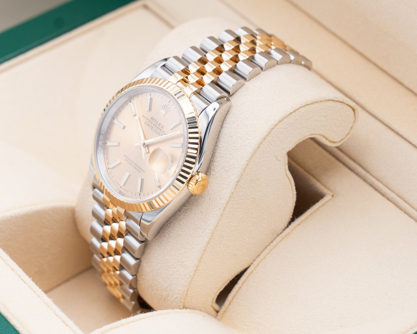 Rolex Datejust 36mm 126233 Champagne Two-Tone Fluted Jubilee 2023