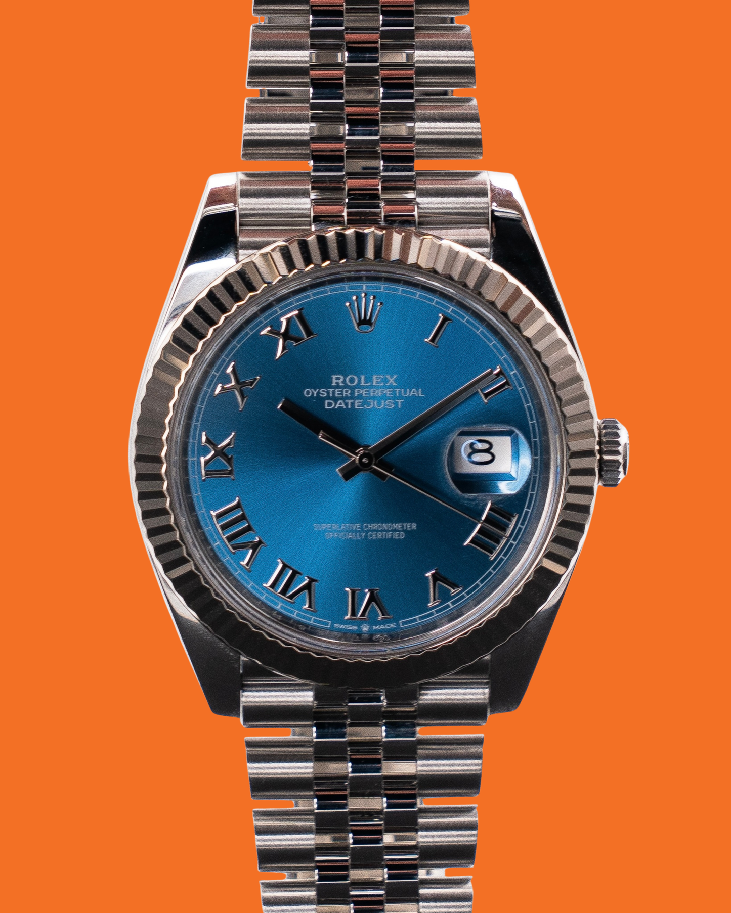 Rolex Datejust 41mm 126334 Fluted Blue Roman Jubilee 2022