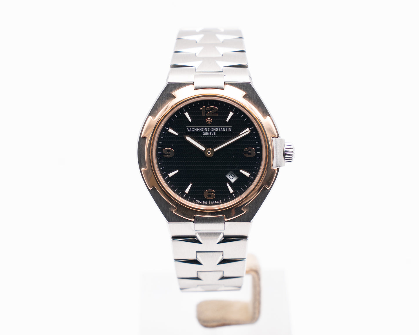 Vacheron Constantin Overseas 34mm 25250 Two Tone Rose Gold Black Dial