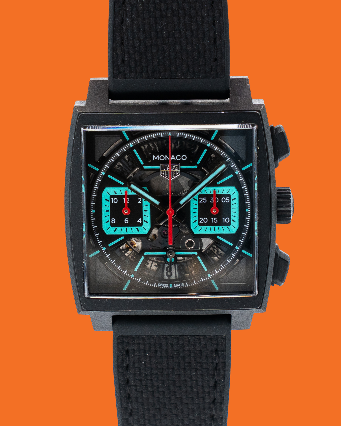 Tag Heuer Monaco 39mm CBL2184.FT6236 Titanium DLC Turquoise Dial