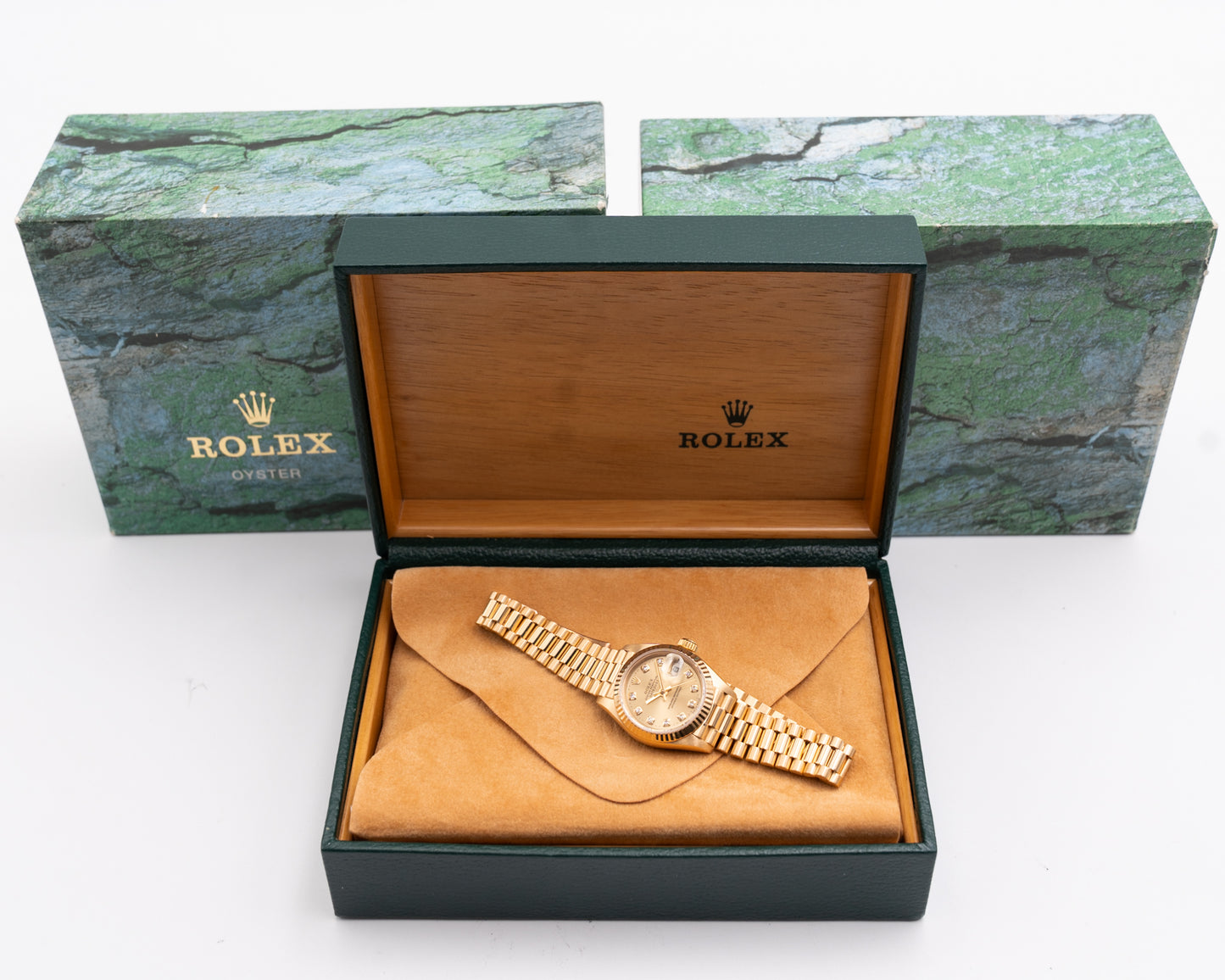 Rolex President 26mm 69178 Yellow Gold Diamond Dial T Serial