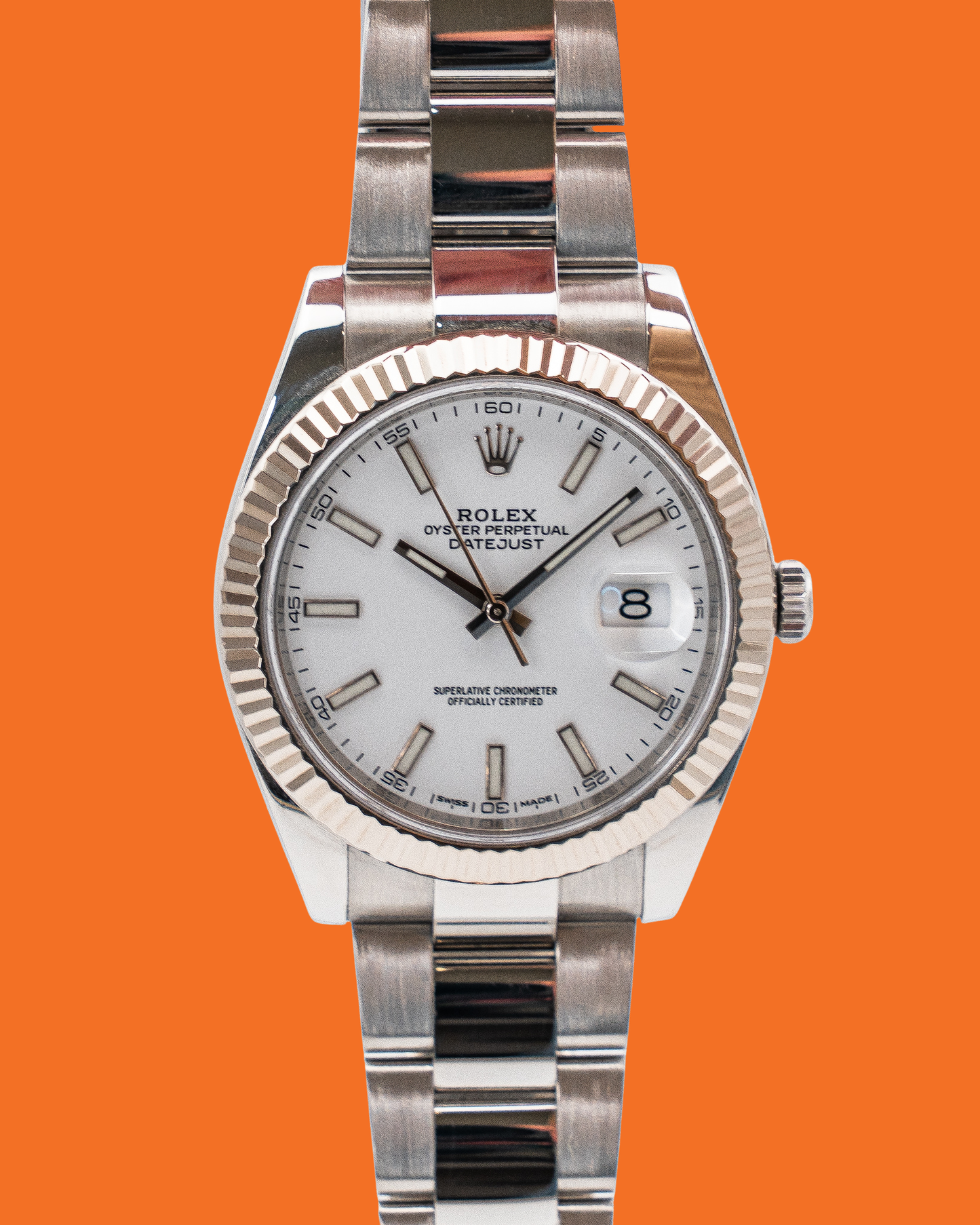 Rolex Datejust 41mm 126334 White Index Fluted on Oyster 2018