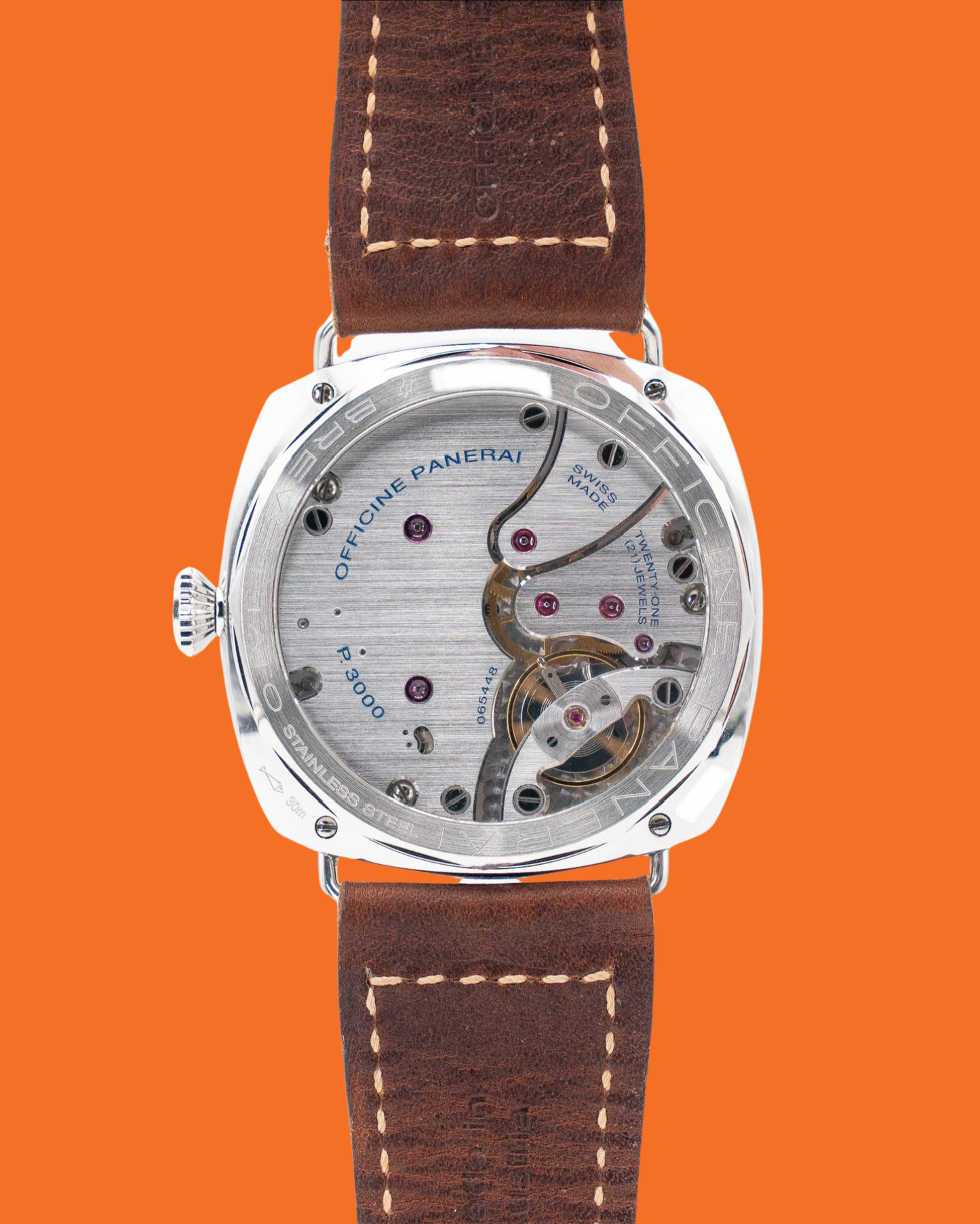 Panerai Radiomir 3 Days Acciaio Brevettato 47mm pam00685 Black Dial Brown Strap 2018