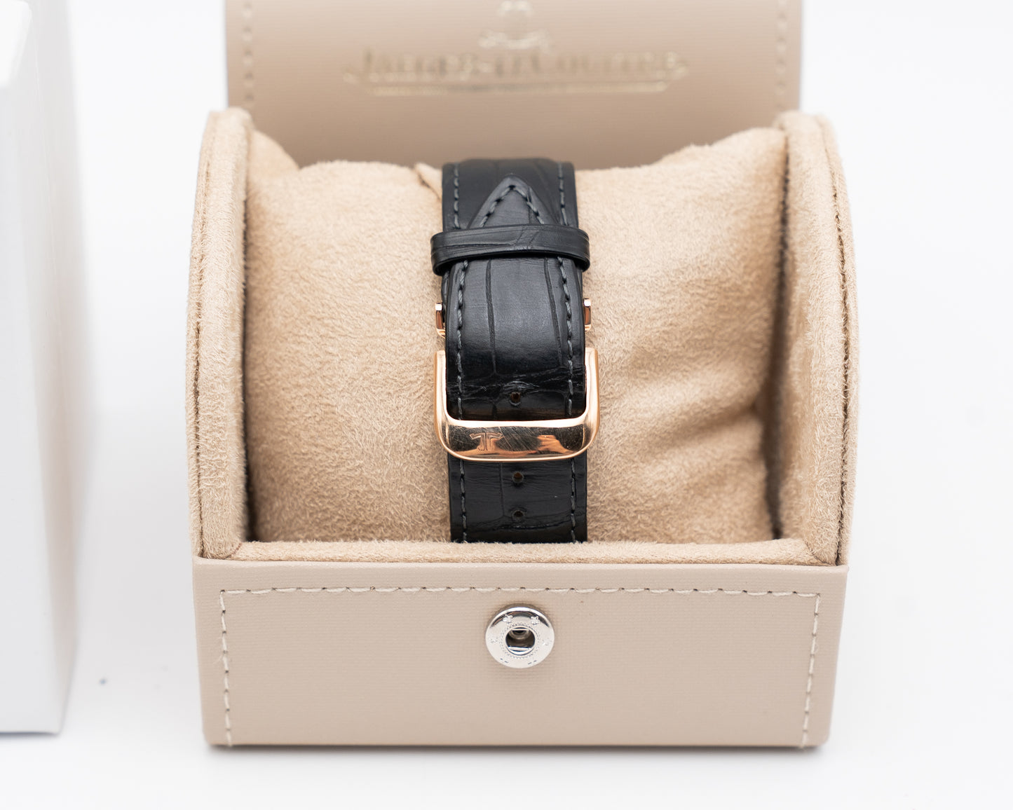 Jaeger leCoultre Duometre Chronographe 42mm Rose Gold White Dial 2025 Service Papers