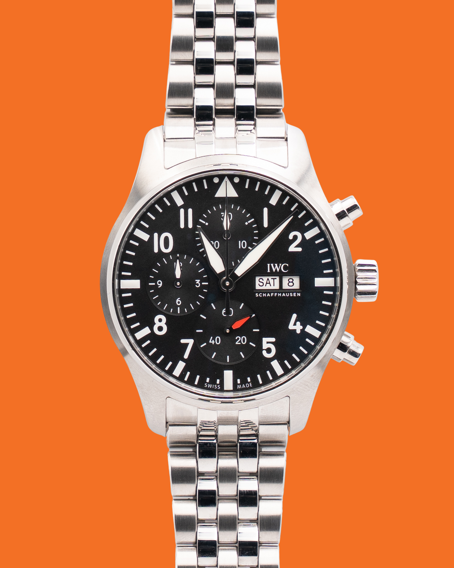 STICKERED IWC Pilot's Watch Chronograph 43mm IW378002 Black 2026