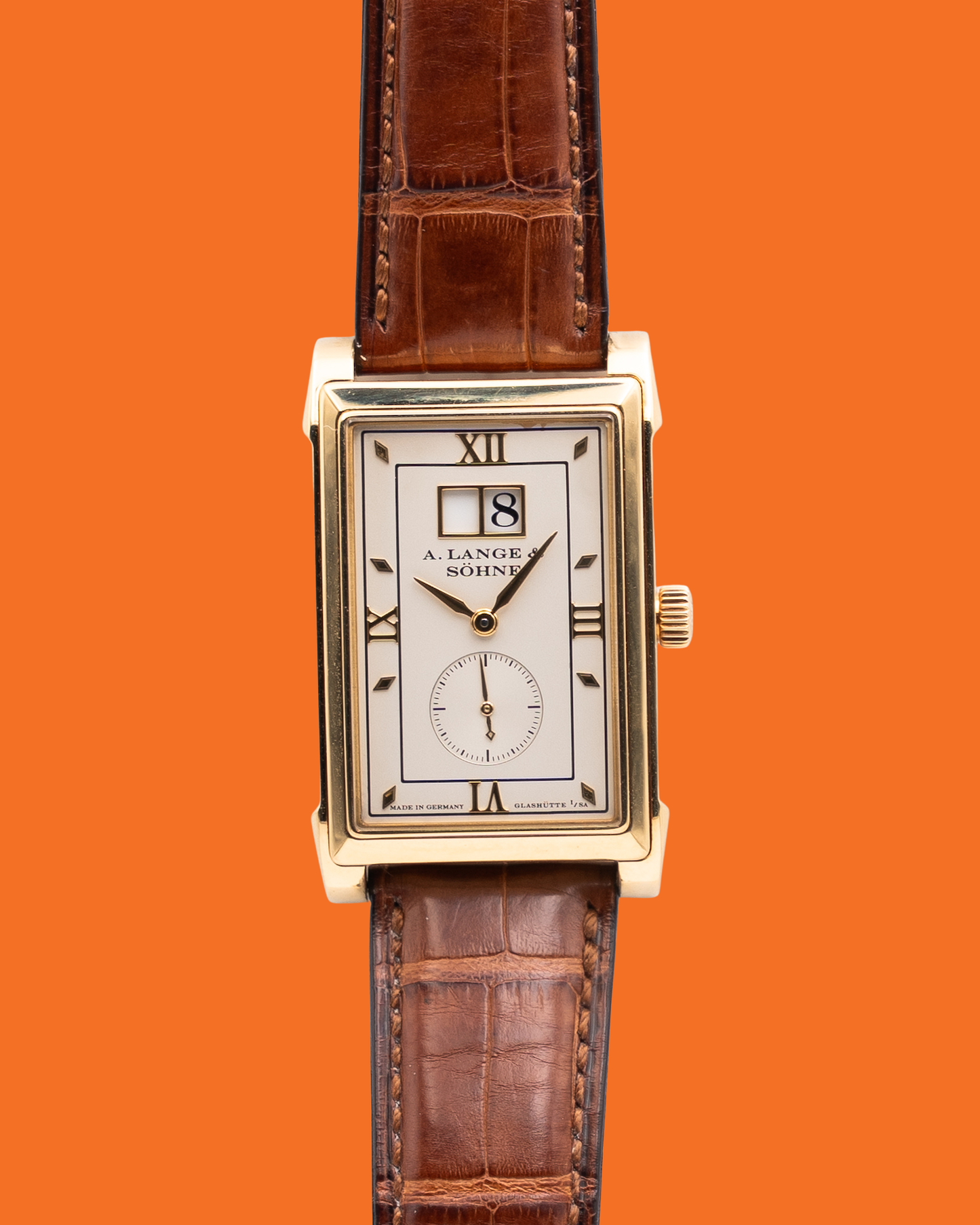 A. Lange & Söhne Cabaret 36mm 157.121 White / Ivory Brown Leather Strap