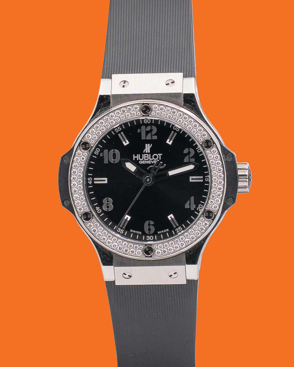 Hublot Big Bang 38  361.SX.1270.RX.1104 38mm Black Dial Diamond Bezel