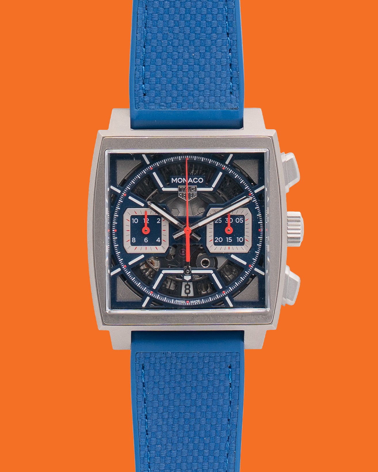 Tag Heuer Monaco 39mm CBL2182 Titanium Blue Skeleton 2023