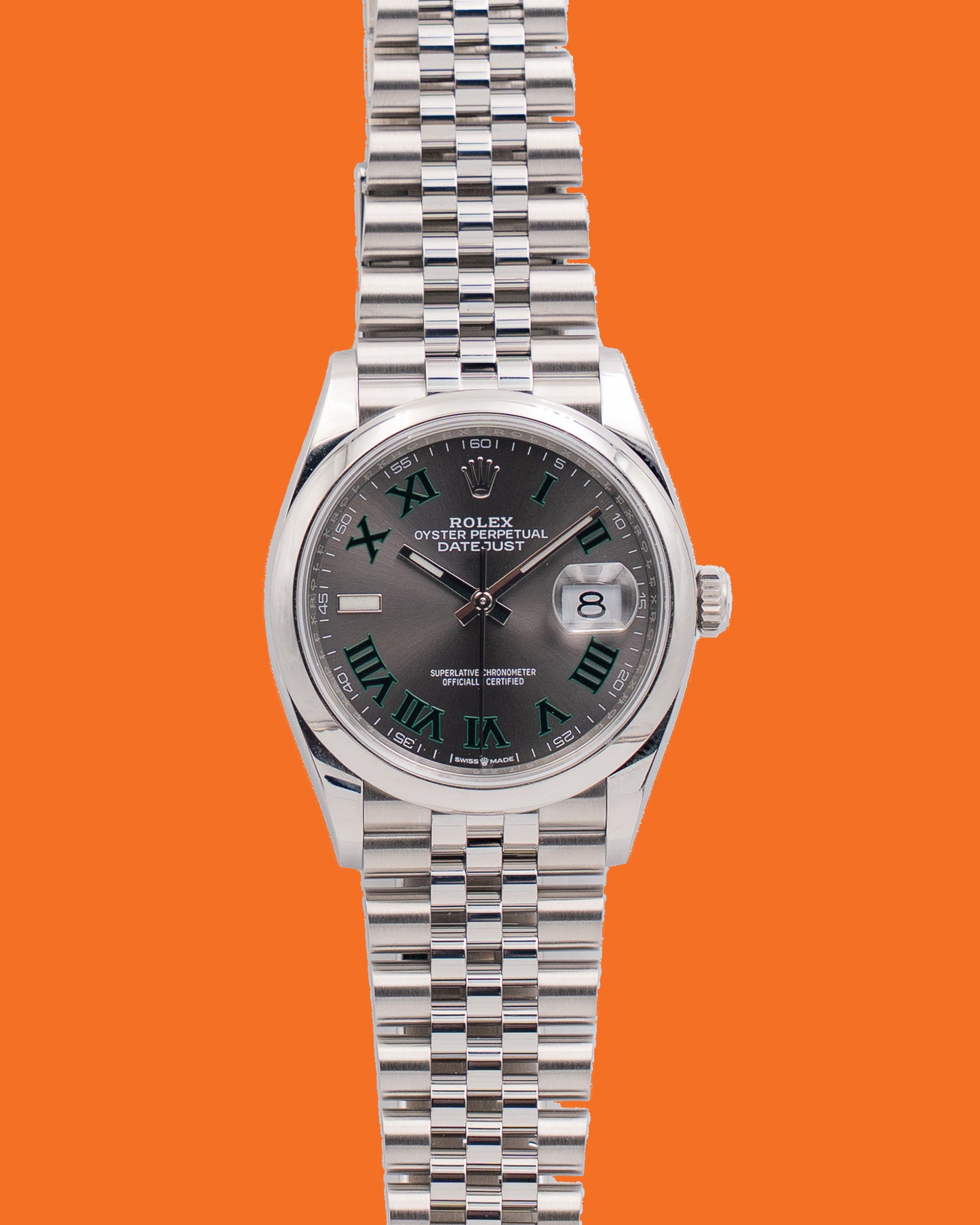 Rolex Datejust 36mm 126200 Wimbledon smooth jubilee 2022