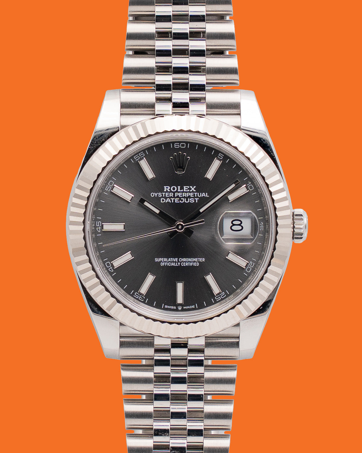 Rolex Datejust 41mm 126334 Grey Dial Fluted Jubilee 2025