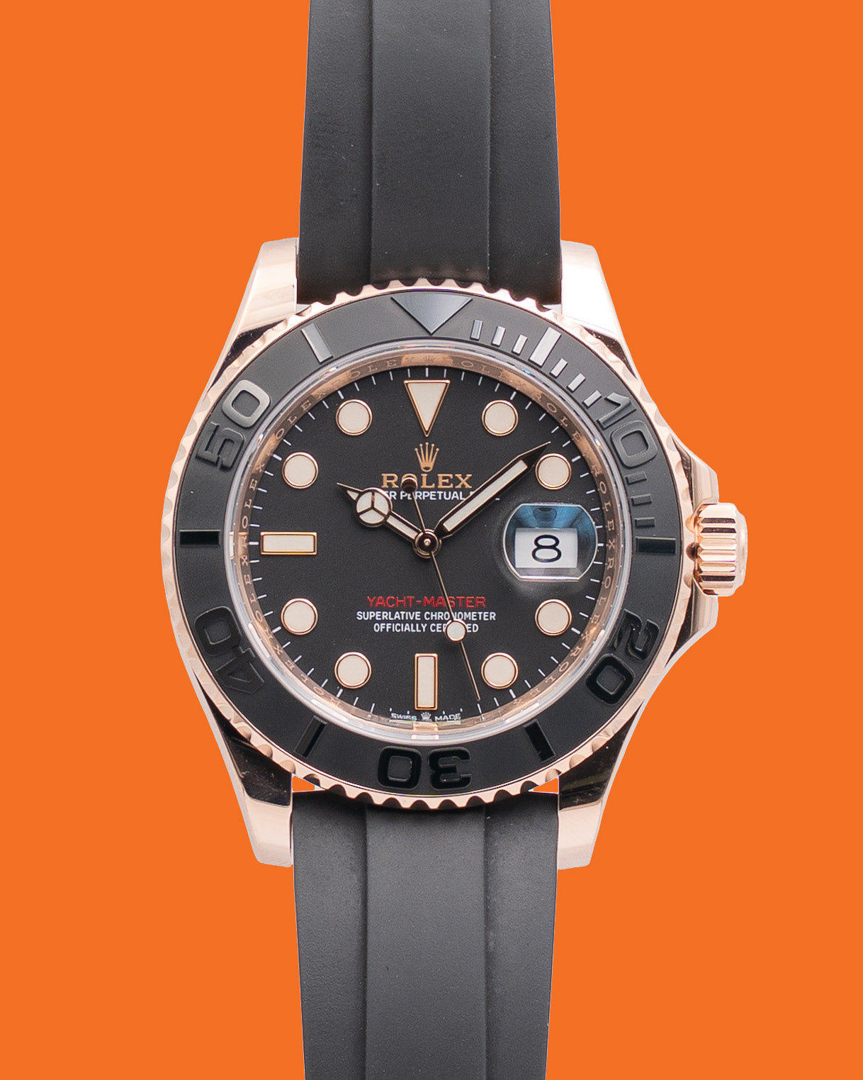 Rolex Yacht-Master 40mm 126655 Rose Gold Oyster Flex 2021