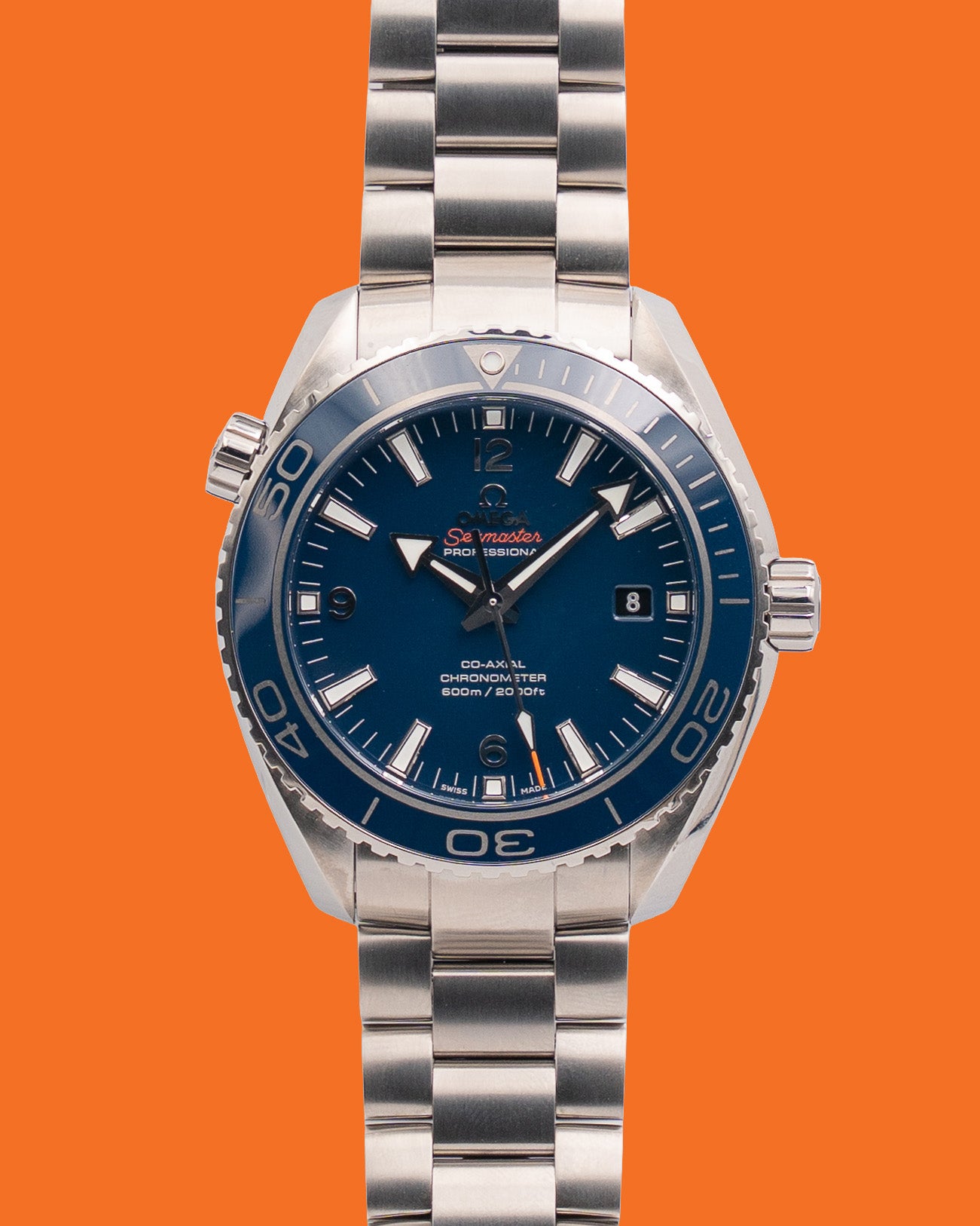 NEW UNWORN Omega Seamaster Planet Ocean 600M 232.90.46.21.03.001 45.5mm Titanium Blue Dial 2013