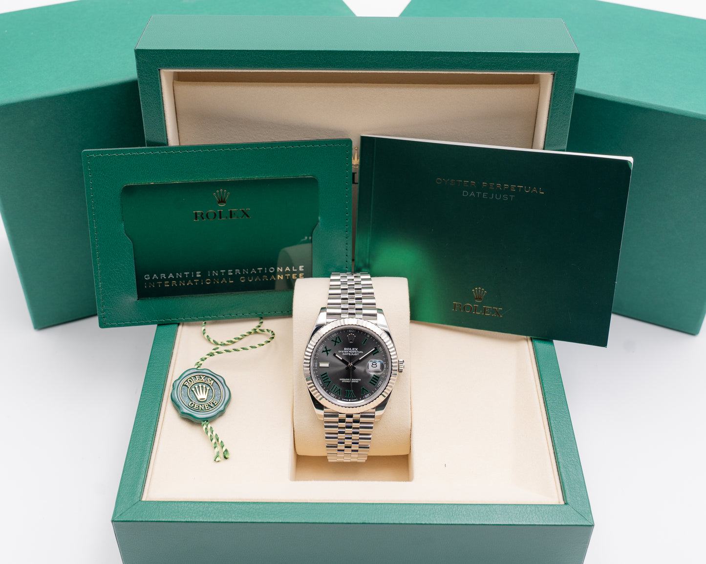 Rolex Datejust 41mm 126334 Wimbledon Fluted Jubilee 2025