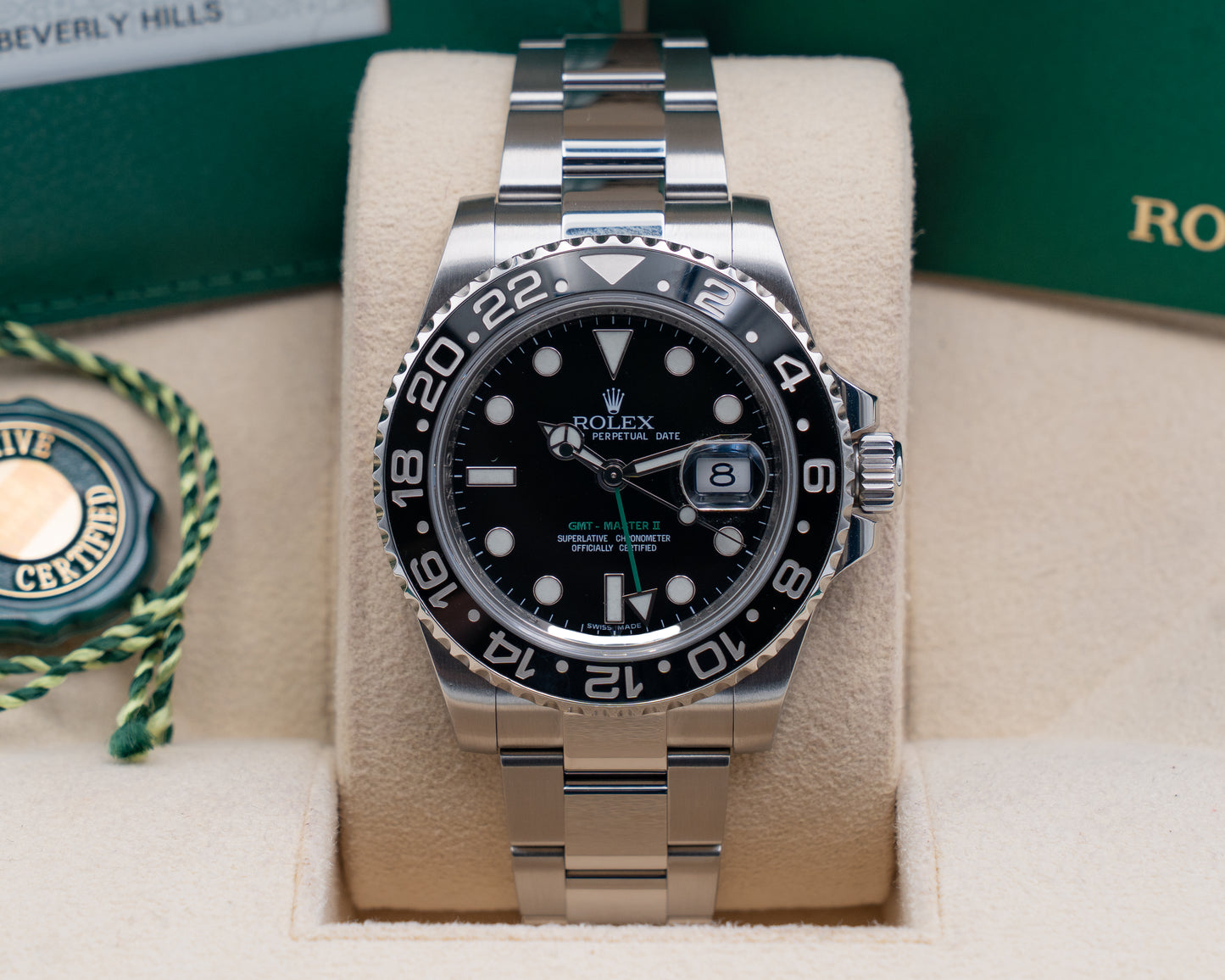 Rolex GMT Master II 40mm 116710LN Green Arrow 2011