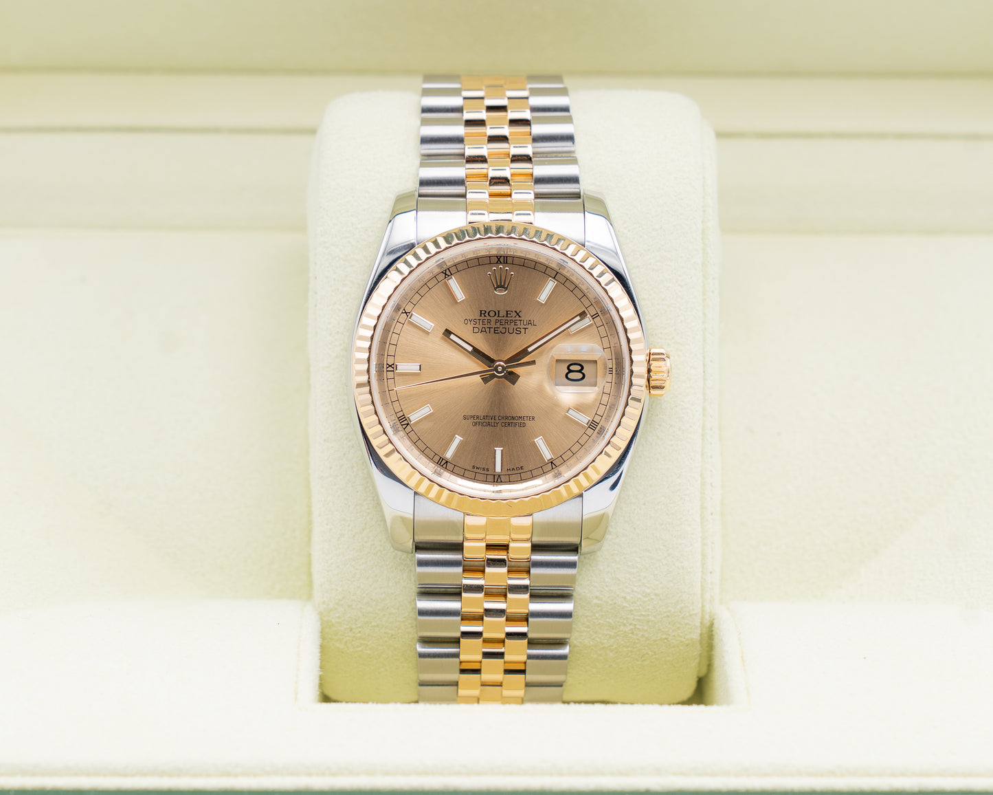 Rolex Datejust 36mm 116233 Two Tone Champagne Jubilee 2008