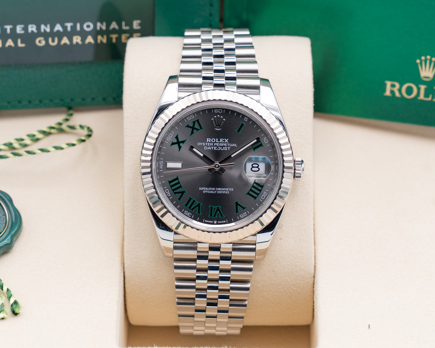 Rolex Datejust 41mm 126334 Wimbledon Fluted Jubilee 2025