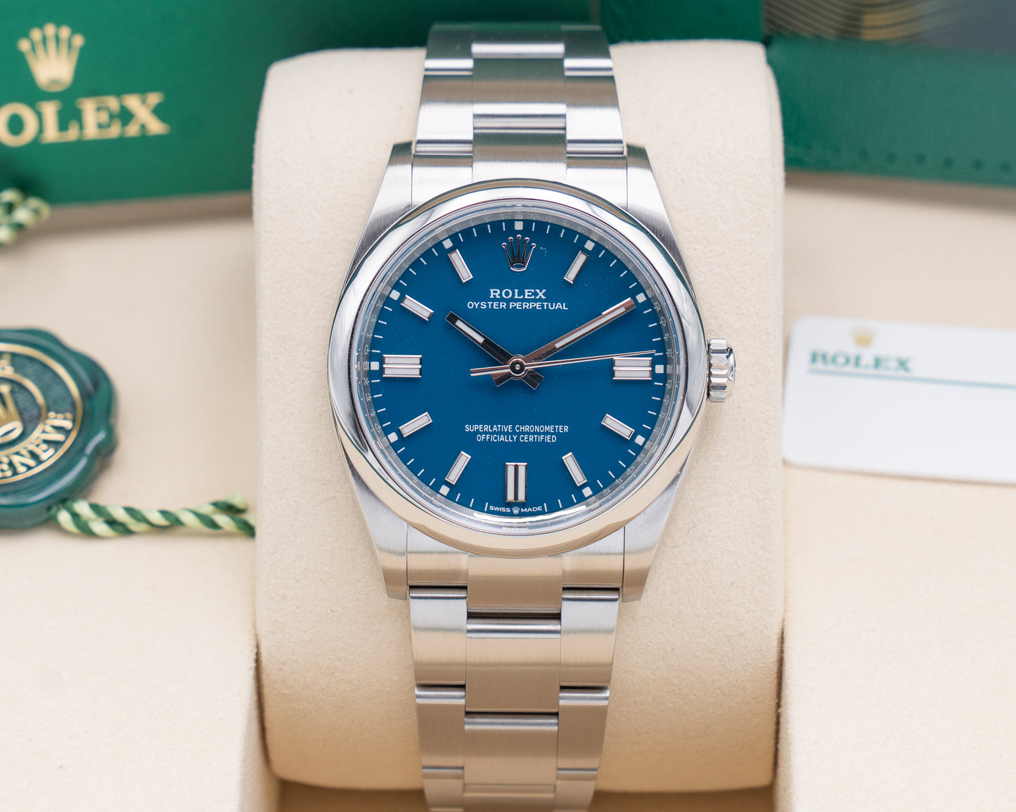 Rolex Oyster Perpetual 36mm 126000 Med Blue Dial 2025