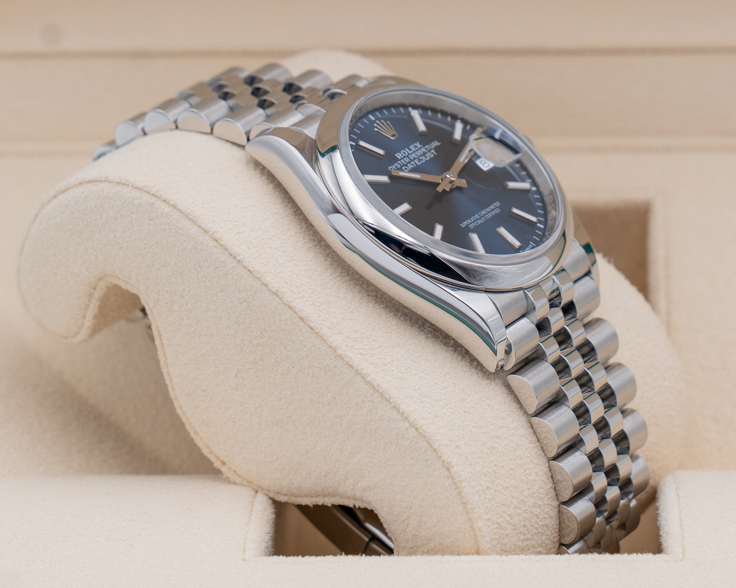 Rolex datejust 36mm 126200 Blue Stick Dial Smooth Jubilee 2024